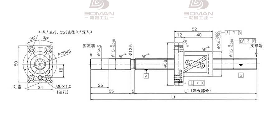 KURODA GG1510DS-BALR-1100A 黑田丝杆替换尺寸视频