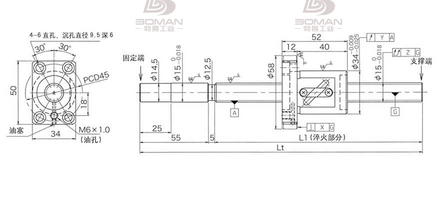 KURODA GG1510AS-BALR-0900A 黑田丝杆替换尺寸图片视频