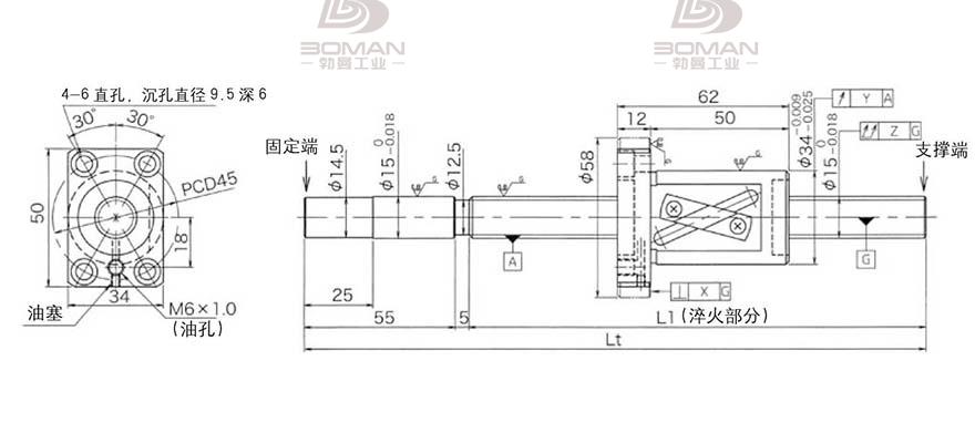KURODA GG1520AS-BALR-0600A 黑田丝杆替换尺寸视频教程