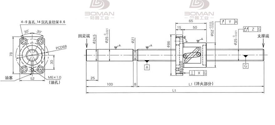 KURODA GG2510DS-BALR-1020A 黑田丝杆型号含义对照表