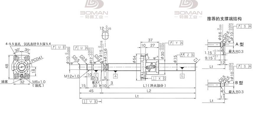 KURODA GP1502DS-BAPR-0300B-C3F 黑田丝杆代理