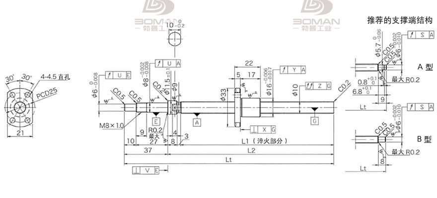 KURODA DP1002JS-HDNR-0220B-C3S 黑田精工丝杆价格