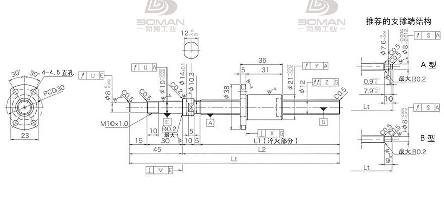KURODA DP1203JS-HDPR-0400B-C3F 黑田精工丝杆底座怎么拆