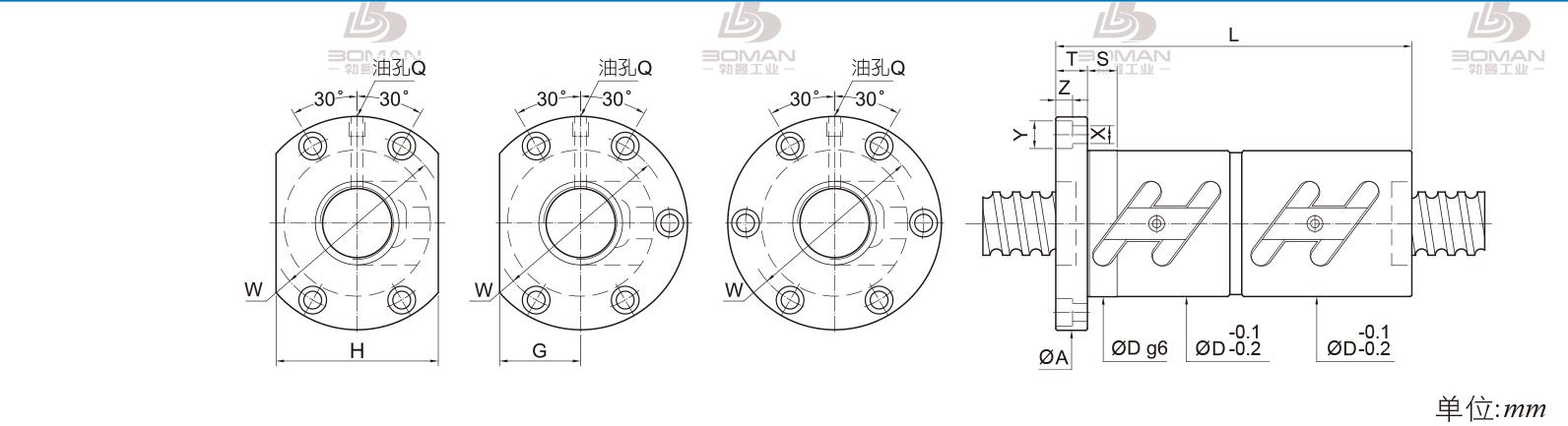 PMI FDWC5005-3.5 pmi滚珠丝杠的轴环作用
