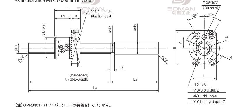 ISSOKU GPR0401RC3T-150 issoku丝杆螺母